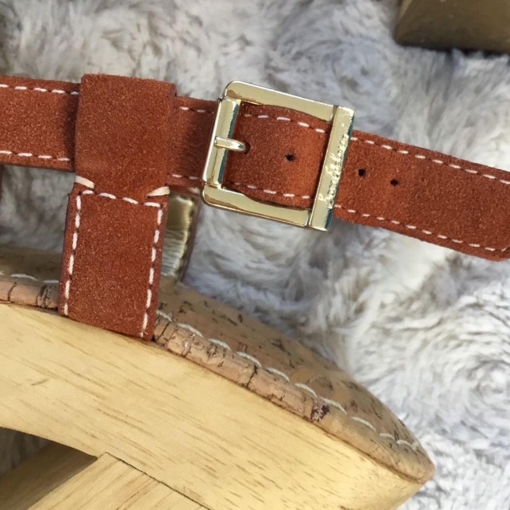 Sam Edelman ginger spice Mae wood platform sandals - Picture 2 of 5